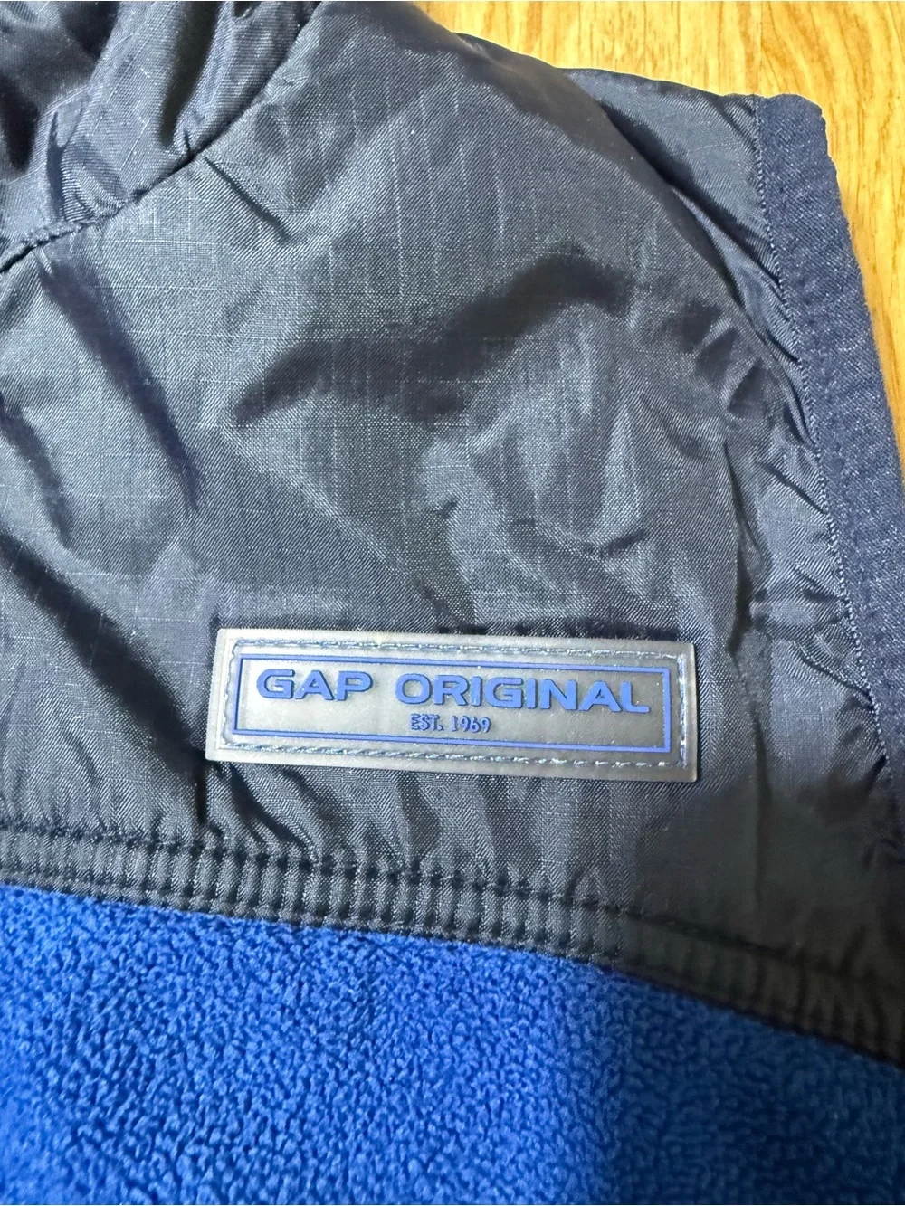 GAP Royal Blue and Black Fleece Vest for Kids